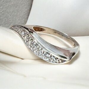 VTG | Rhinestone Sterling Silver Ring (6.75)